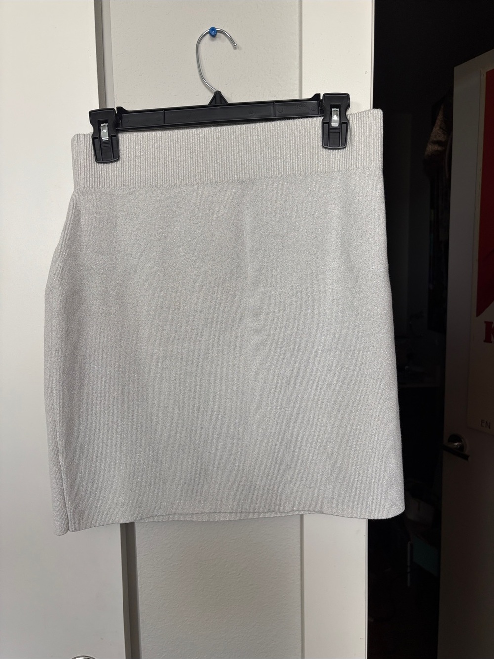 Banana Republic Light Gray Knit Mini Skirt